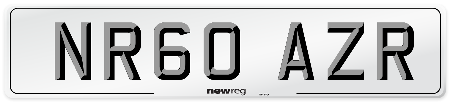 NR60 AZR Number Plate from New Reg